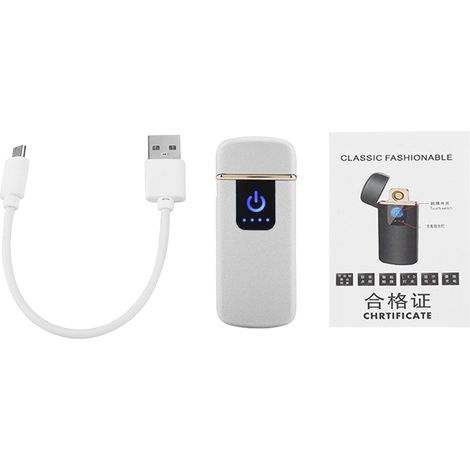 Allume-cigare électrique rechargeable USB sans flamme, double arc, résistant au vent (1/5)