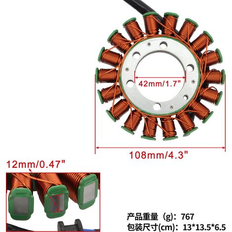 Bobine de stator de magnéto pour moto LTR450 LT-R450 Quad Racer 2006-2011 (1/4)