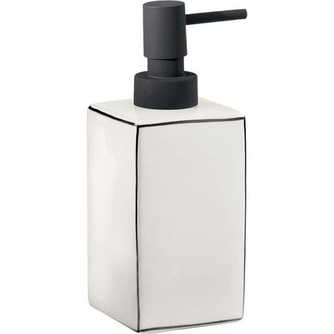 Sapho Accesorios de baño Gedy - Dispensador de jabón Lucrezia, blanco/negro LC80 (1/4)