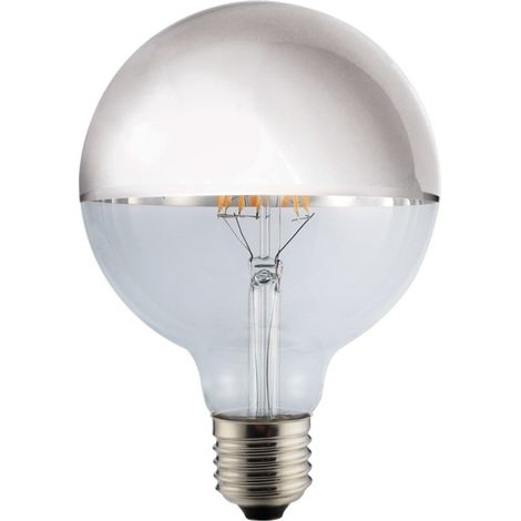 Lampadina LED 8W G125 Silver con effetto specchio