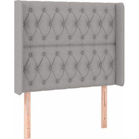Maison Exclusive - Testiera ad Orecchio Grigio Chiaro 103x16x118/128 cm in Tessuto (1/5)