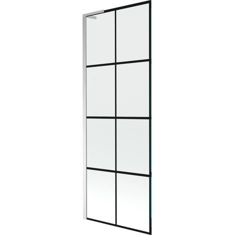 Paroi de baignoire 1 volet Mexen Next L 70 x 150 cm, motif noir, chrome - 895-070-000-03-77-01 (1/5)