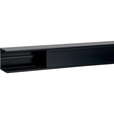 Hager – Goulotte appareillable queraz 54mm x 54mm x 2000mm – PVC noir RAL 9011 – Enclipsage direct – Compatible avec appareillage Gallery