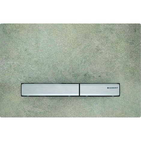 Geberit Sigma50 - Plaque de déclenchement 2 touches, décor béton / chrome 115.788.JV.2