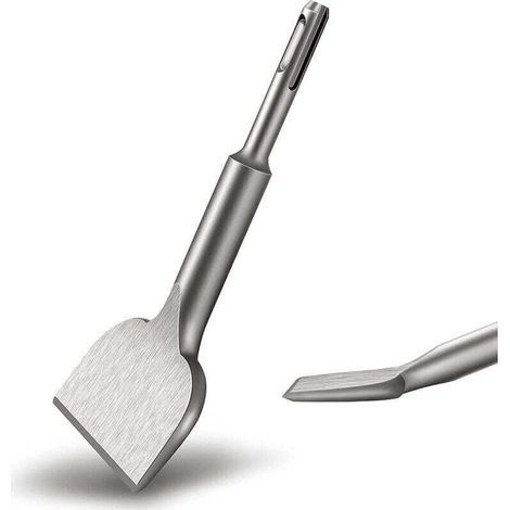 Burin SDS PLUS Carrelage, Ciseau à Carrelage 165mm x 75mm Haute Qualité Nouvellement Améliorés, Burin pour Carreleur, Ciseau à Tuiles Courbé Ciselé pour Céramique et Carreaux de Sol (1/4)