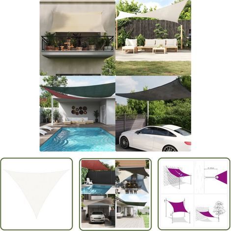 Tenda parasole Living Store 160 g/m² bianca 2,5x2,5x3,5 m HDPE - Ombrellone - Tenda parasole - Ombrellone rettangolare - Ombrellone bianco - Ombrellone da giardino (1/5)