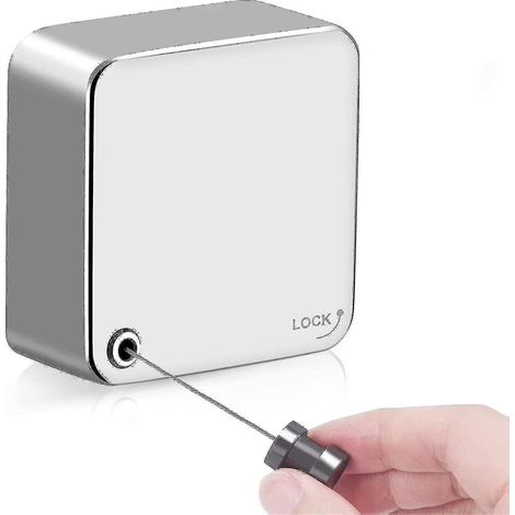 Étendoir à linge extensible extra résistant en acier inoxydable, fixation murale, avec vis, [gratuit] (1/3)