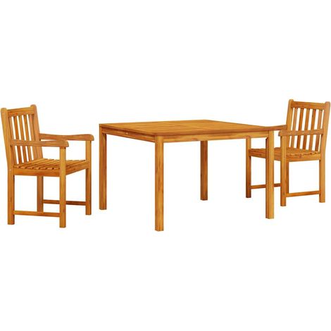 Maison Exclusive - Set da Pranzo per Giardino 3 pcs Marrone