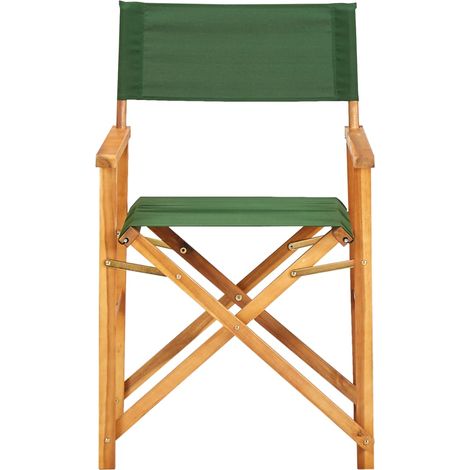 vidaXL Director's Chair Solid Acacia Wood Green