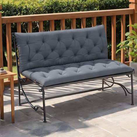 Coussin de banc 3 places en polyester et mousse 150 x 98 x 8 cm (1/5)
