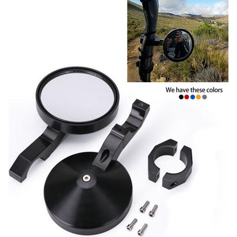 Hot-selling UTV (All-Terrain Vehicle) Black Round CNC Rearview Mirrors 1.75/2 inches (1/4)
