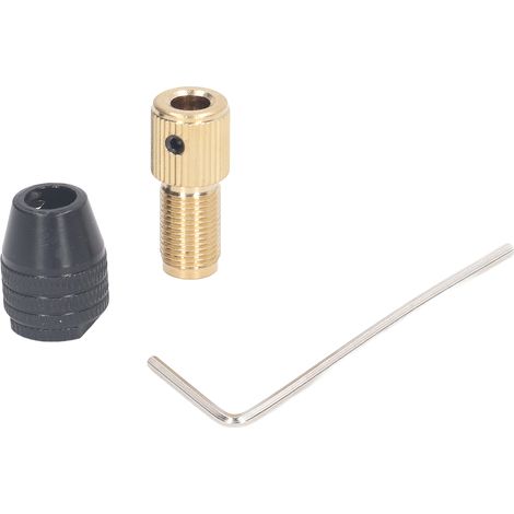 Mandrin de perceuse à 3 mors, outil rotatif, pince autoserrante, guide de coupe droit, rallonge, clé hexagonale, trou de 5 mm (1/5)