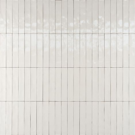 Carrelage Effet Zellige LUZ Blanc 5,3x30cm (0,54m²) - Les Carreaux de Jean