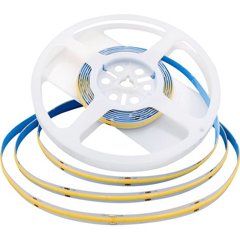 V-TAC LED-Streifen COB 10W/m 5m 24V 1000lm/m Kaltlicht 6500K IP20 10mm – Artikelnummer 212669 (1/4)