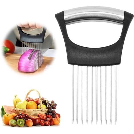stainless steel slicer stand, kitchen utensil for slicing onions, tomatoes, potatoes, etc. (1/5)