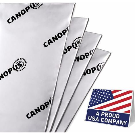 Car Sound Insulation Butyl Soundproofing Mat 50 Mil Soundproofing Mat for Car, Trunk, Door, Floor and Ceiling, Silver (1/4)