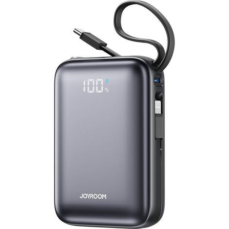 Powerbank da 20000 mAh 22,5 W USB-C con doppio cavo - Nero (1/4)