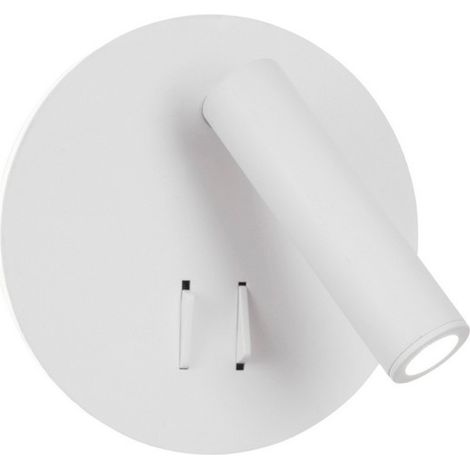 Merano Burlington Liseuse Sandy Blanc Aluminium Commutable LED Cree 9W 780Lm 3000K