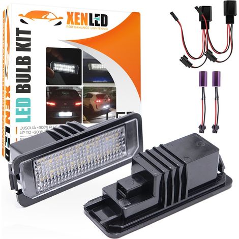 Pack LED plaque arrière GOLF 6, GOLF 7,GOLF 7.5, Scirocco, Skoda octavia 2, Seat Leon 2 (type B)- BLANC 6000K (1/5)