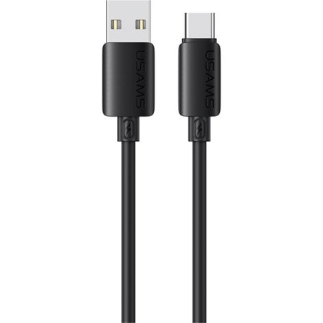 Cable USB-C de silicona USAMS U98 de carga rápida de 3 A, color negro. (1/5)