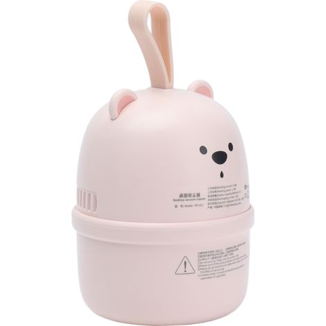Aspirateur de Bureau Mini USB Portable pour Enfants en Forme d'Ours Rose