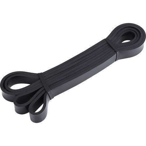 Lot de 5 bandes de résistance en latex noir pour fitness, yoga, étirements et musculation - Sangles élastiques réutilisables (1/5)