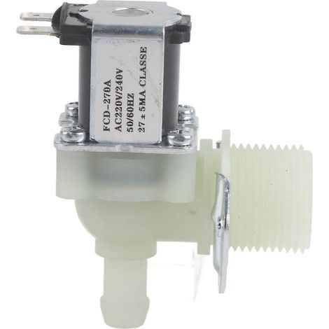 Électrovanne d'arrivée d'eau G3/4 po, électrovanne à semelle en plastique, normalement fermée, 220 V/240 V CA (1/4)