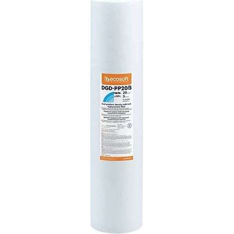 CARTOUCHE FILTRANTE DUAL PP 4,5" ECOSOFT Dimensions : H. 20" Micron 20+5