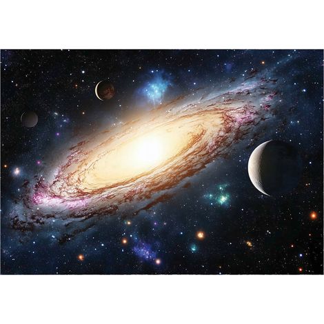 Papier peint avec l'espace et les planètes, décoration murale pour enfants – 200 x 140 cm Wallarena (1/4)