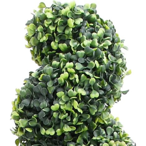 vidaXL Pianta di Bosso Artificiale a Spirale con Vaso Verde 100