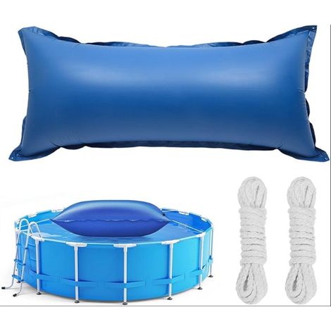 Coussin de piscine gonflable pour couverture d'hivernage, 4 m, double couture, valve de sécurité et corde de fixation incluse (1/5)