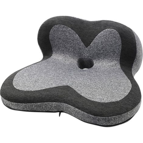 Coussin de gel pour chaise de bureau, assise ergonomique longue durée, coussinet en gel ferme pour soulager coccyx et bas du dos, support lombaire antidouleur, taille universelle, 1 pièce. (1/2)
