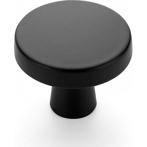 Poignée de tiroir noire, 3,23,22,5 cm, 1 pièce bouton rond massif pour meuble de cuisine, bouton de tiroir de coiffeuse. (1/5)