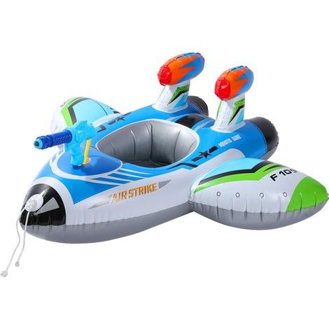Flotteur Piscine Enfant - Flotteur Gonflable Type Avion avec Lanceur à Eau - Pour Enfants 3 à 8 Ans - 1 Pièce (1/5)