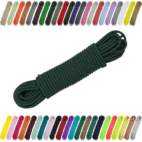 Cordon élastique en caoutchouc 2 mm, 3 mm pour couture, bricolage et extérieur – Caoutchouc rond, corde expansive, élastique Vert bouteille, 3 mm x 10 m (1/5)