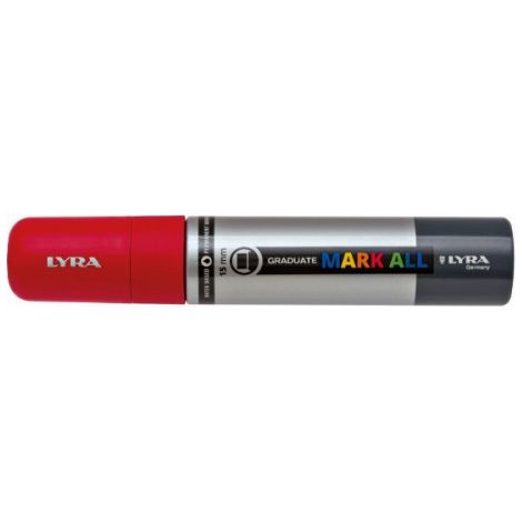MARCADOR PERMANENTE MARK ALL ROJO 15 MM LYRA GROOVE L6840018