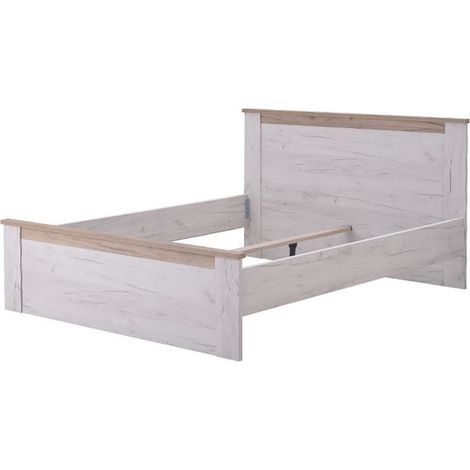 Doppelbett Claviere, Matratzengröße 160x200 cm, Tragkraft 200 kg, Ehebett, Hellbraunes Lärchenholz