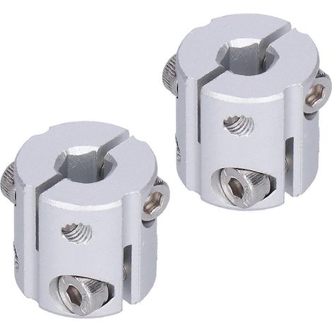 2 Stück Wellenkupplung aus Aluminiumlegierung mit Sechskantloch, hochbelastbar, flexibel, zum Verbinden von Teilen, 8 mm