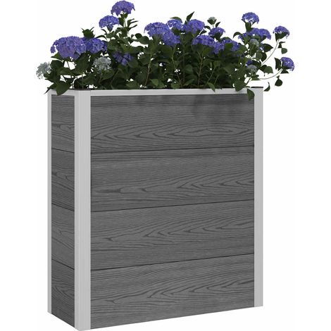 Maison Exclusive - Hochbeet Grau 75 x 30 x 22 cm WPC und Aluminiu