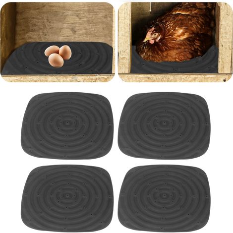 Tapis de nidification lavable pour poules (noir) (1/5)