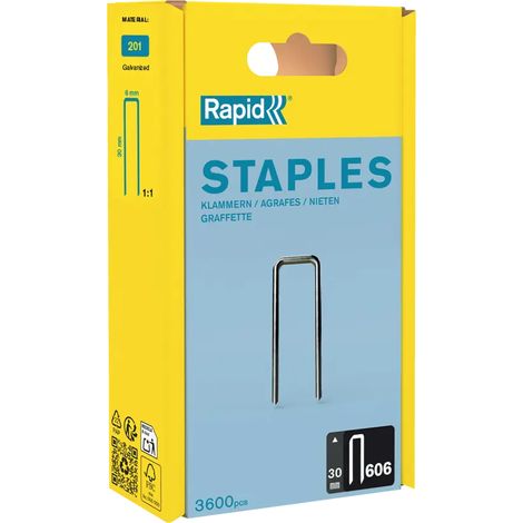 Agrafes Rapid N°14 Galva 30mm Agrafes Galvanisées Robustes Pour Agrafeuse R606 - Rapid (1/3)