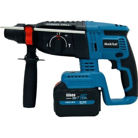 Perceuse à Percussion Sans Fil, Perceuse Universel 4800 tr/min, Marteau Perforateur Sans Balais, Compatible avec Ma-ki-ta 18V, Sans Batterie & Perceuse (1/5)