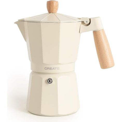 Cafetière Italienne - 9 Tasses - Aluminium - Soupape De Sécurité - Gaz Électrique Vitrocéramique - Blanc Cassé 450 Ml (1/5)