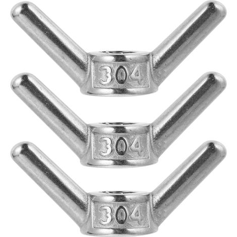 Écrous à oreilles réglables Healeved avec fonction antidérapante, style aléatoire, M10, acier