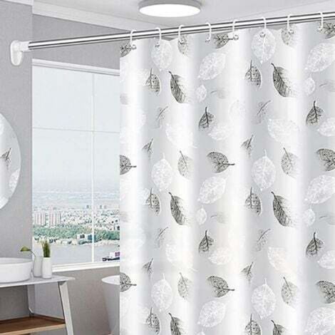 Duschvorhang, 180 x 200 cm, Anti-Schimmel-Duschvorhang – Weißer, waschbarer Duschvorhang – für Zuhause, Hotel, Badewanne