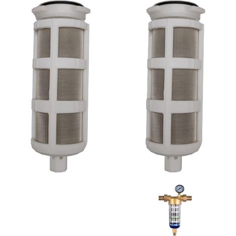 Système de Filtre à Eau Purificateur de pré-Filtre, Filtre à Eau à sédiments for Toute la Maison, système de préfiltre Central à Contre-Courant en Acier Inoxydable (Color : Small, Size : 1 UK) (1/5)