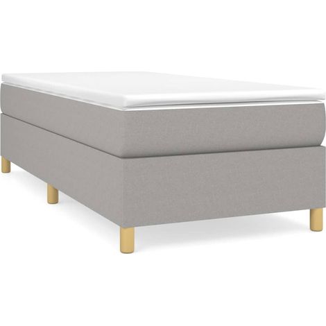 Maison Exclusive - Boxspringbettgestell Hellgrau 90x200 cm Stoff