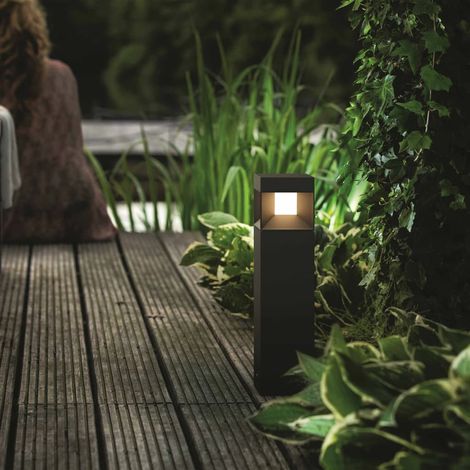Baliza Exterior LED 8W Superficie Pie 40cm Mini Parterre 3000K Blanco Cálido (1/5)