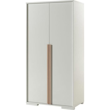 Armoire 2 Portes "London" 195cm Blanc (1/3)