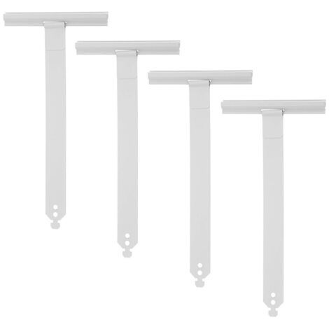 Lot de 4 Attaches souples à clipser - Ressort de Suspension pour fixation de tablier - Verrou attache tablier -acier profil alu poli fixation par crochet pour volet roulant électrique et manuel (1/5)